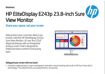 EliteDisplay E243p 23.8-inch Sure View Monitor